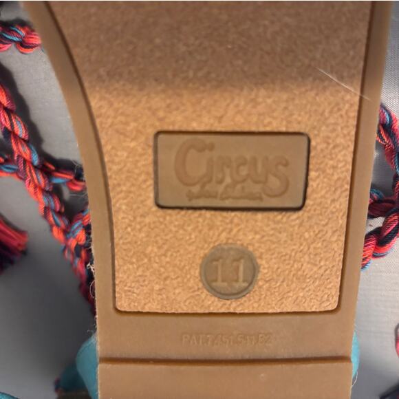 Circus by Sam Edelman size 11M Lenora Espadrille Sandals Ankle Wrap Tropical - Picture 6 of 7
